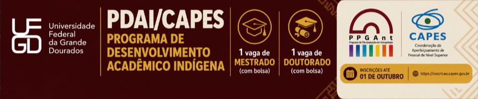 PDAI/CAPES: 1 VAGA DE MESTRADO E 1 VAGA DE DOUTORADO COM BOLSA